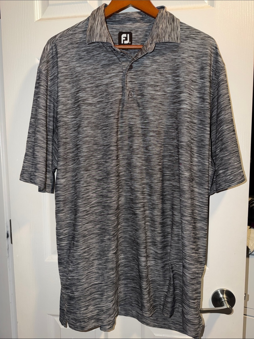 FootJoy Gray Heathered Performance Golf Polo
